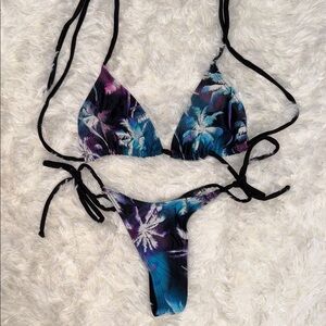 Tropical Print Bikini Set